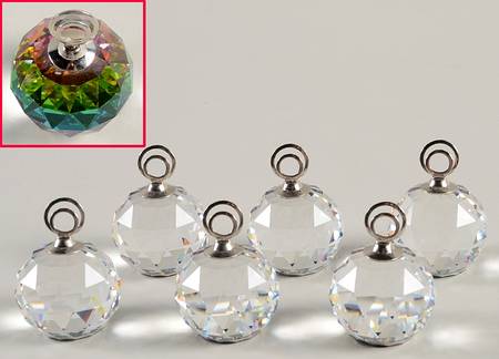 Place Card Holders Vitrail Medium-Large Rhodium Set/6 - Boxed