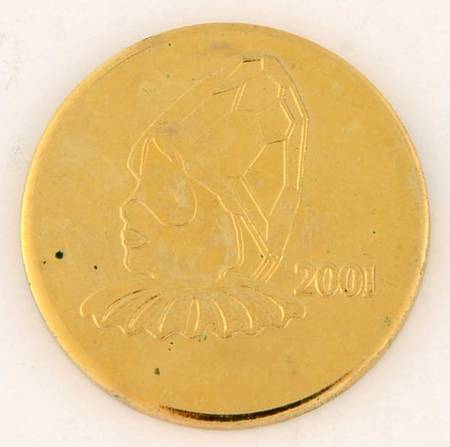 Society Annual Goldplate Coins 2001 Scs Coin-Goldplate - No Box
