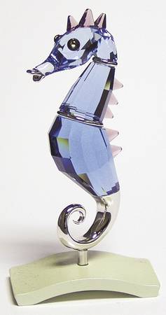 Exotic Fish-Crystal Paradise Chipili-Seahorse Aquamarine - No Box