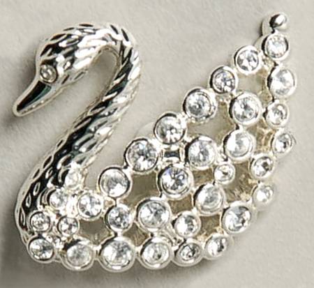 Society Member Jewelry Mini Swan Brooch - No Box