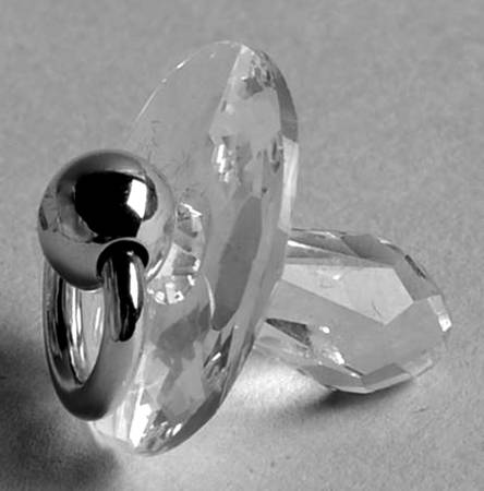 First Steps Pacifier-Rhodium - With Box