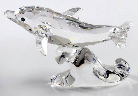 Aquatic Worlds Dolphin-Baby-Clear Base - With Box
