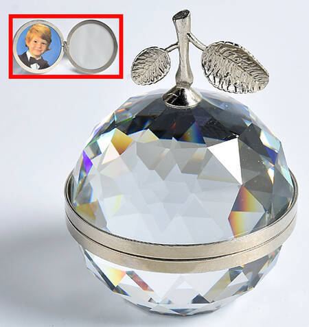 Swarovski Picture Frames Apple Photo Stand-King-Rhodium - No Box