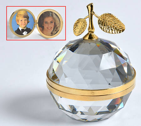 Swarovski Picture Frames Apple Photo Stand-King-Gold - No Box
