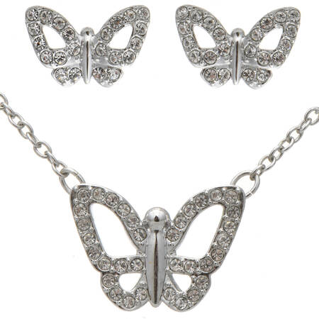 Disney Jewelery Cinderella Butterfly Necklace & Earrings - Boxed