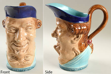 Character Jug by Sarreguemines