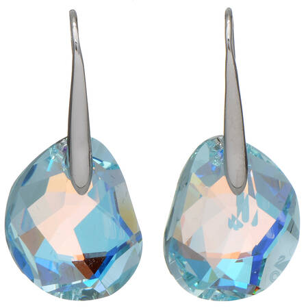 Earrings Galet - Light Azore Blue/Rhodium - Boxed
