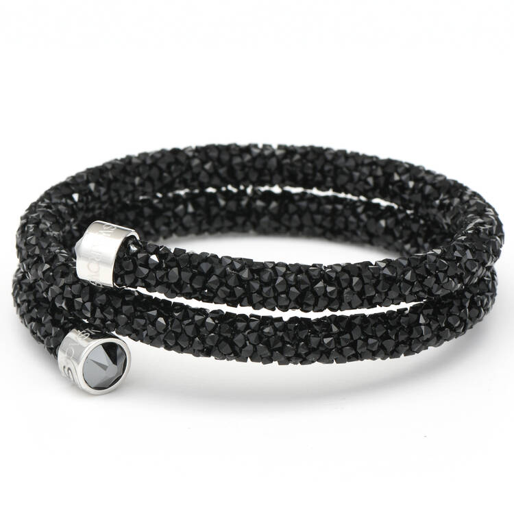 Bracelets Crystaldust Double Bangle - Jet - Boxed