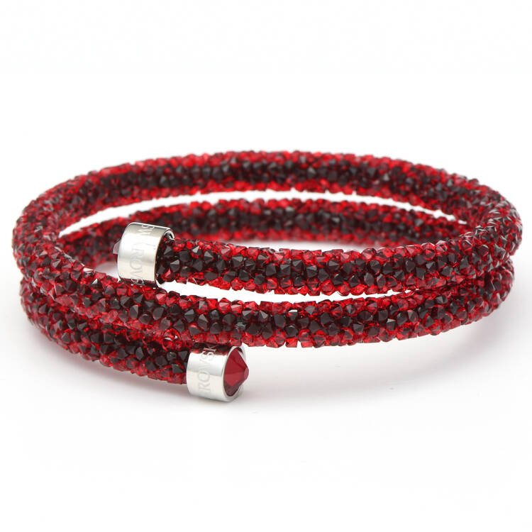 Bracelets Crystaldust Double Bangle - Red - Boxed
