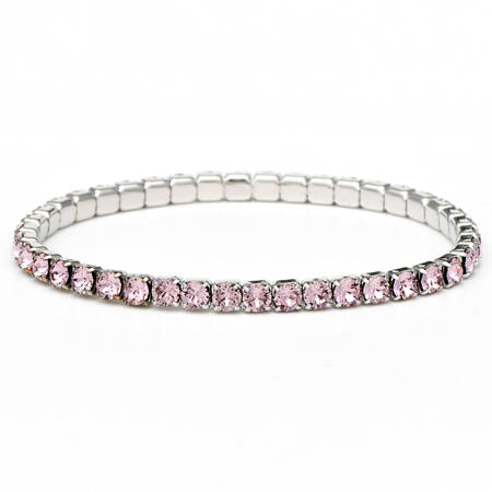 Crystal Stretch Bracelets Lightning - Light Amethyst / Rhodium - No Box