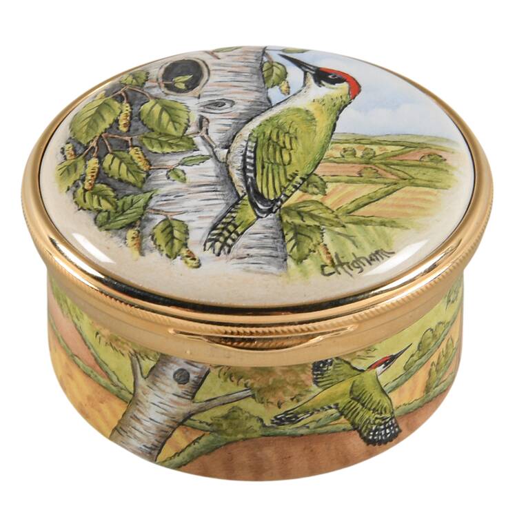 Marshall Enamels Boxes Woodpecker - No Box