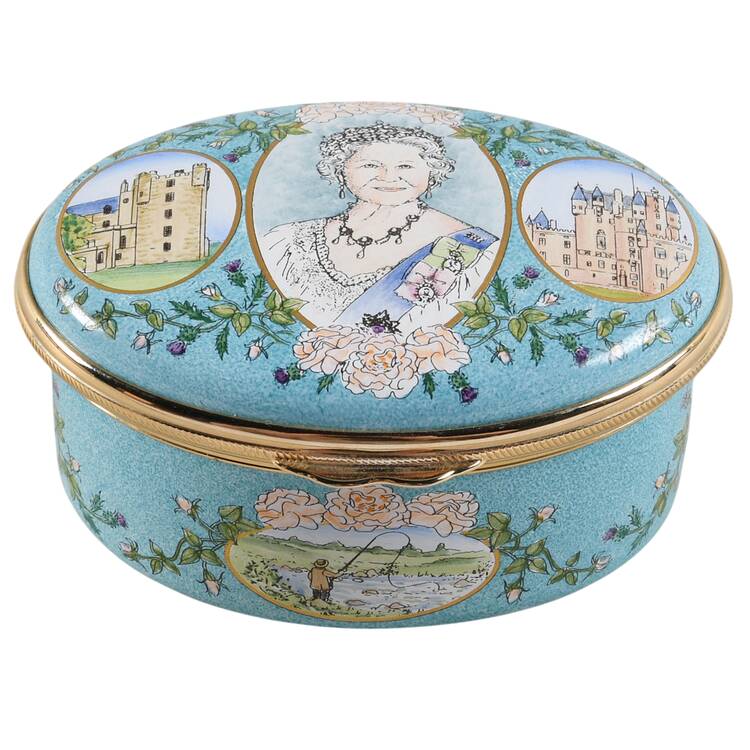 Marshall Enamels Boxes Queen Mother Celebration Box - No Box