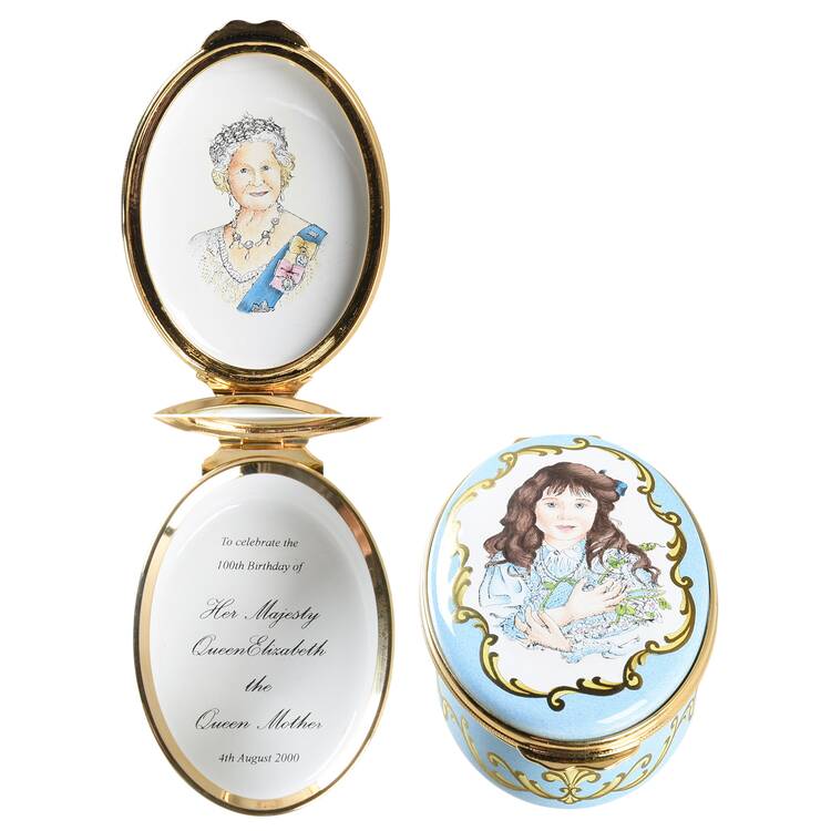 Marshall Enamels Boxes Her Majesty Queen Elizabeth-Queen Mother - No Box