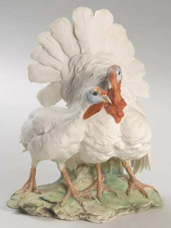 Tay Figurine White Turkeys - No Box