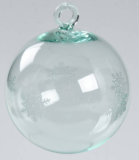 Tiffany & Co Crystal Ornament Snowflake Ball - No Box