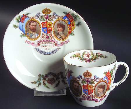 Tuscan Royalty Giftware George V & Mary Coronation Cup & Saucer - No Box
