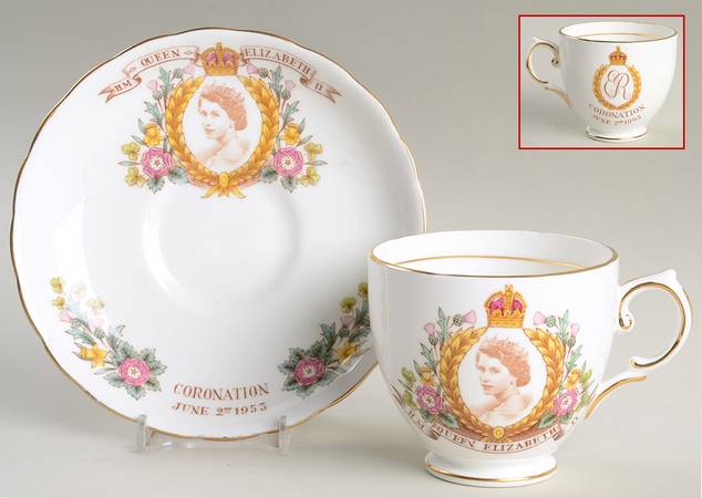 Tuscan Royalty Giftware Elizabeth Ii  Coronation Cup & Saucer - No Box