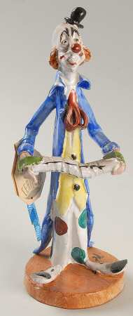 Poli Cesare Figurines Clown With Accordion - No Box