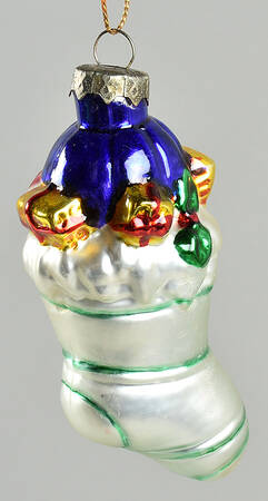 Museum Series Stocking-Silver & Green - No Box