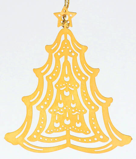 Gold Ornaments Tree - With Box