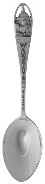 Washington D.C. Souvenir Spoon by Unknown Mfg Silver