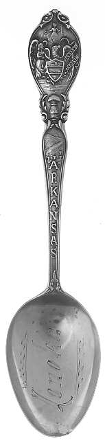 Arkansas Souvenir Spoon by Unknown Mfg Silver