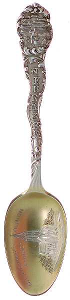 Nebraska Souvenir Spoon by Unknown Mfg Silver