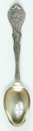 North Dakota Souvenir Spoon by Unknown Mfg Silver