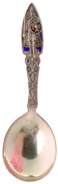 Various Sterling Souvenir Spoons Knight On Handle - No Box