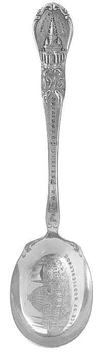Various Sterling Souvenir Spoons Panama-Pacific Exposition - No Box