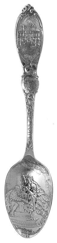 Various Sterling Souvenir Spoons Chicago-Columbus D Barcelona - No Box