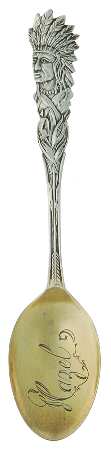 Various Sterling Souvenir Spoons Hazel-Indian Head Handle - No Box