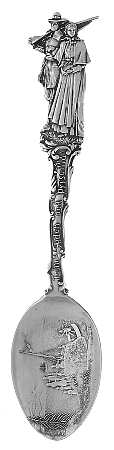 Various Sterling Souvenir Spoons John Alden And Priscilla - No Box