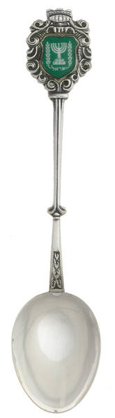 Souvenir & Collector Spoons Green Menorah - No Box