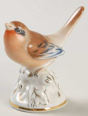 Vista Alegre Figurines Bird - Red And Brown - No Box