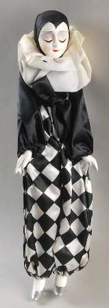 Dancrafts Dolls Pierrot W/ Checkered Outfit - With Box