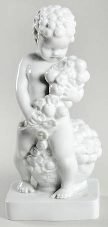 Volkstedt Figurines Cherub With Basket & Garland - No Box