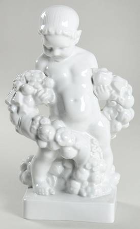 Volkstedt Figurines Cherub With Garland - No Box