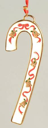 Candy Cane-Ornament Bells And Ribbons - Boxed