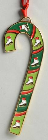 Candy Cane-Ornament Ice Skates - Boxed