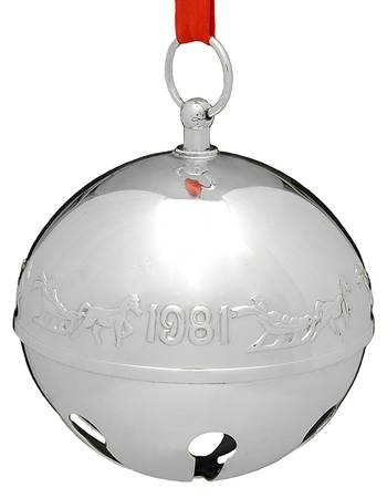 Sleigh Bell-Silverplate Ornament Dashing Through The Snow - No Box