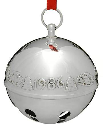 Sleigh Bell-Silverplate Ornament Coasting Children - No Box