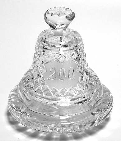 Waterford Bicentennial Bell 1976-Bicentennial Bell W/Base - No Box