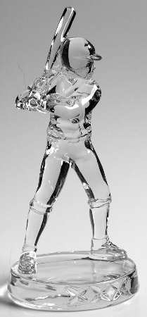 Waterford Crystal Figurine Baseball Player - Boxed