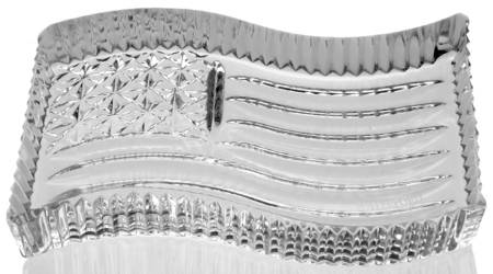 Waterford Crystal Paperweight Flag  - Boxed