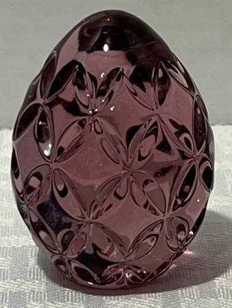 Waterford Crystal Paperweight Egg-Purple - No Box