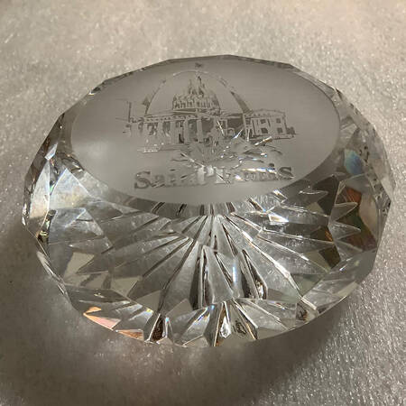 Waterford Crystal Paperweight Saint Louis - Boxed