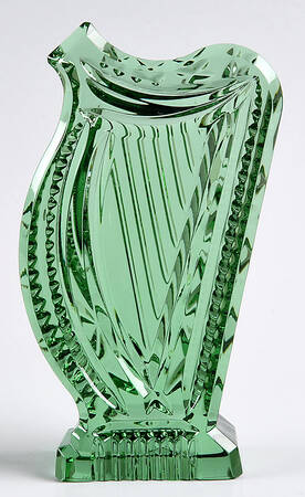 Waterford Crystal Paperweight Harp-Green - No Box
