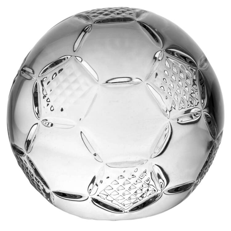 Waterford Crystal Paperweight Soccer Ball - Boxed