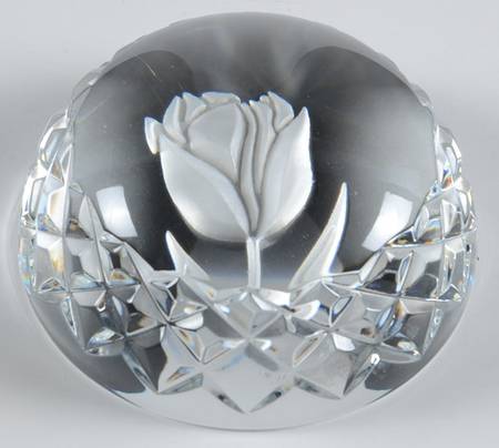 Waterford Crystal Paperweight Tulip Dome 2nd Edition - Boxed